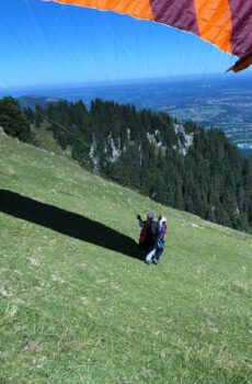 Start im Sommer vom Garlandstartplatz am Brauneck